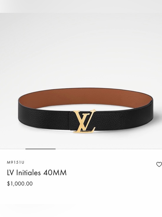 Louis Vuitton Accessories - Louis Vuitton LV Initials Reversible Belt \ Black & Brown